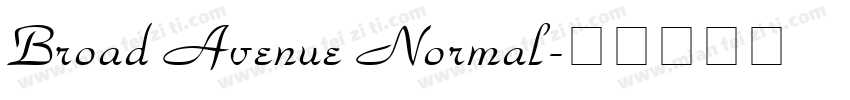 Broad Avenue Normal字体转换